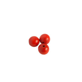 Punased, puidust pärlid, 15x15mm