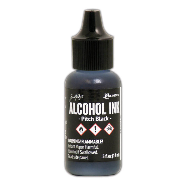 Tim Holtz® Alcohol Ink Pitch Black, must alkoholitint