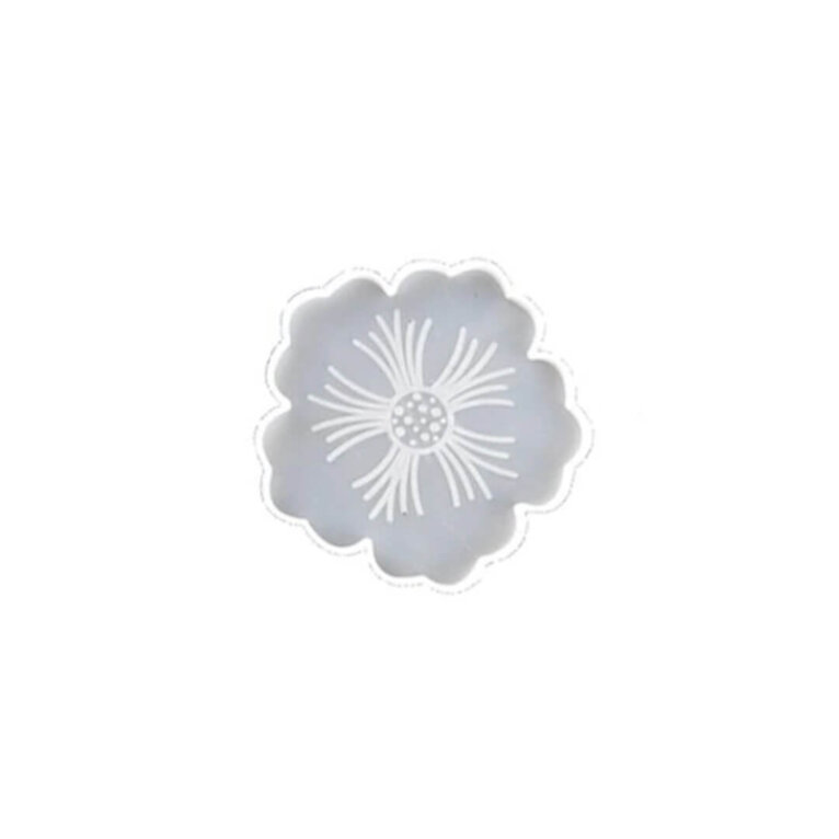 Silikoonvorm tassi või klaasialuse valamiseks, lillekujuline, 12 cm