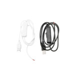Cable with switch and USB end, 1 m, black and white