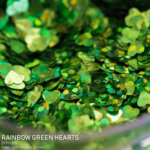 DIPON®-3D Helbed, RAINBOW GREEN, rohelised südamed