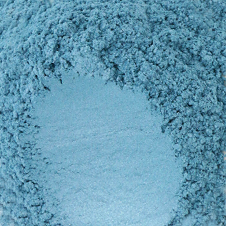 Mica pigment powder, light blue