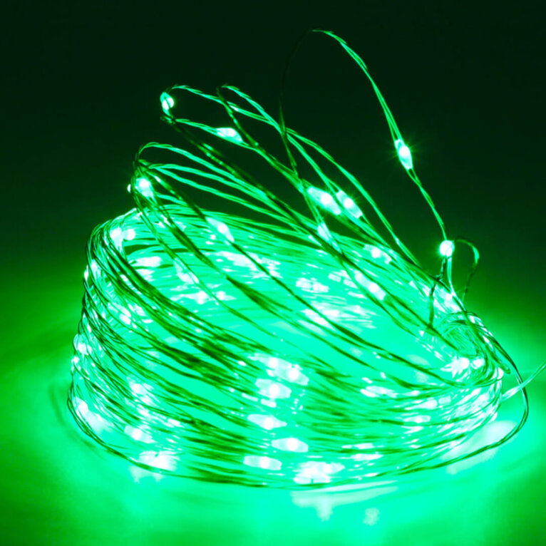 LED valgustraat, USB otsaga, 5m – 10m – Roheline, 10 m