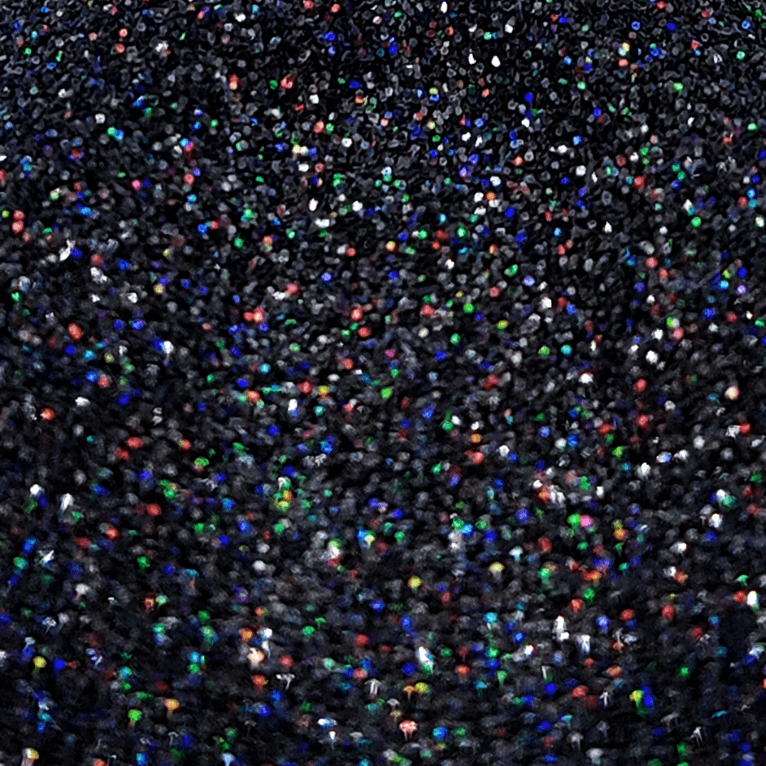 Holographic black glitter