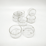 Transparent polycarbonate tea light making vessels