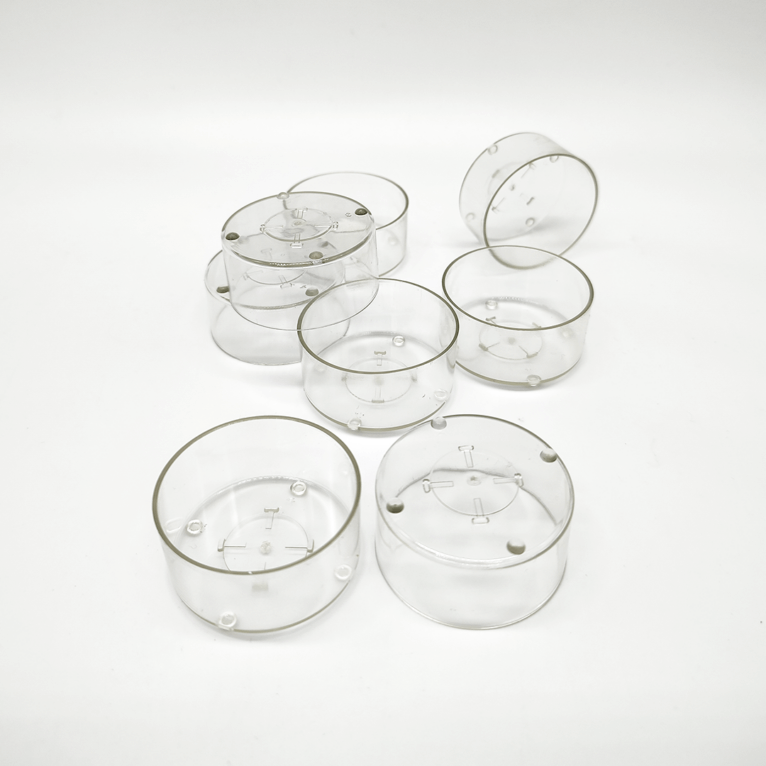 Transparent polycarbonate tea light making vessels