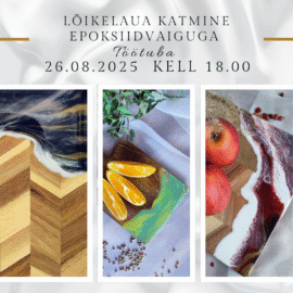 Lõikelaua katmine epoksiidvaiguga töötuba