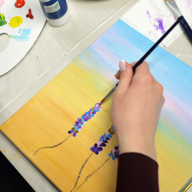 Juhendatud maalimine akrüülvärvidega