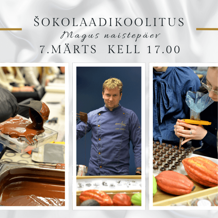 ŠOKOLAADIKOOLITUS – Magus naistepäev! 7.03.2025 kell 17.00