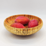 Fungi-covered birch bowl