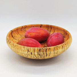 Fungi-covered birch bowl